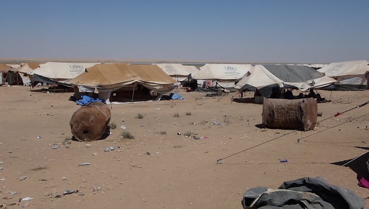 Arisha camp in Hassakeh governorate: The camp is located 70km from Deir Ezzor frontline. Around 6000 people are accommodated in the camp in very dire conditions, with no clean water, no medical services and no toilets. It was established in June 2017, and the area used to serve as a petroleum refinery, hence toxic waste could be found on site.