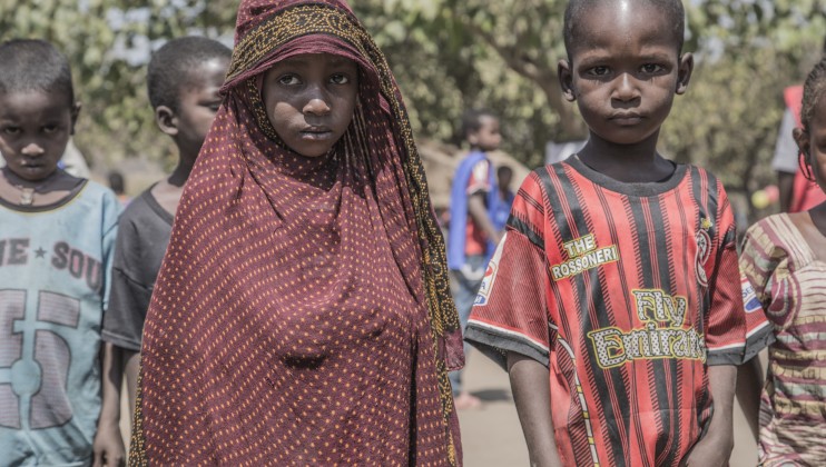 KAGA BANDORO Visite du site de mbella à Kaga Bandoro où un programme de suivi psychosiocial des enfants qui touche près de 600 enfants touchés par le conflit dans la région.