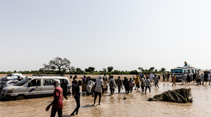 Road flooded outside Nyala, the capital of South Darfur.